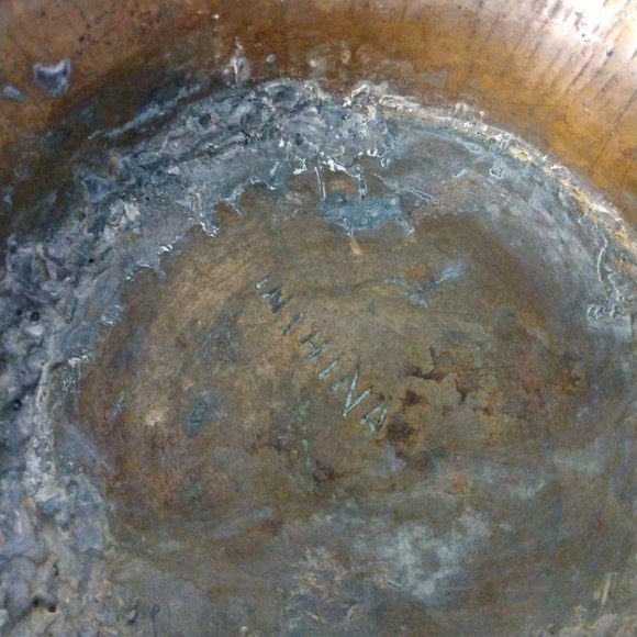 Vintage brass Chinese bowl - Picture 4 of 8